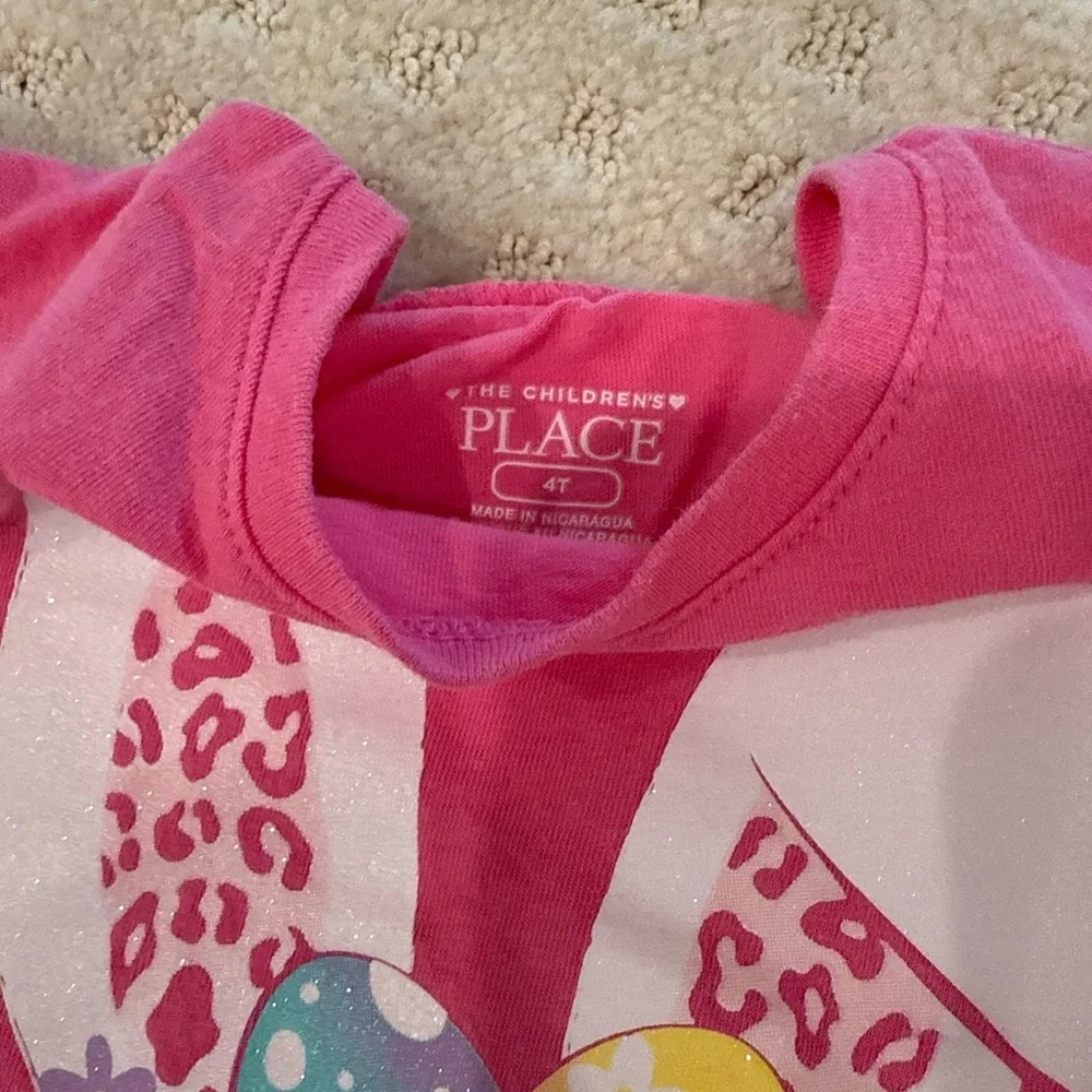 The Children’s Place 4T Pink Easter Bunny Graphic Tee Girls